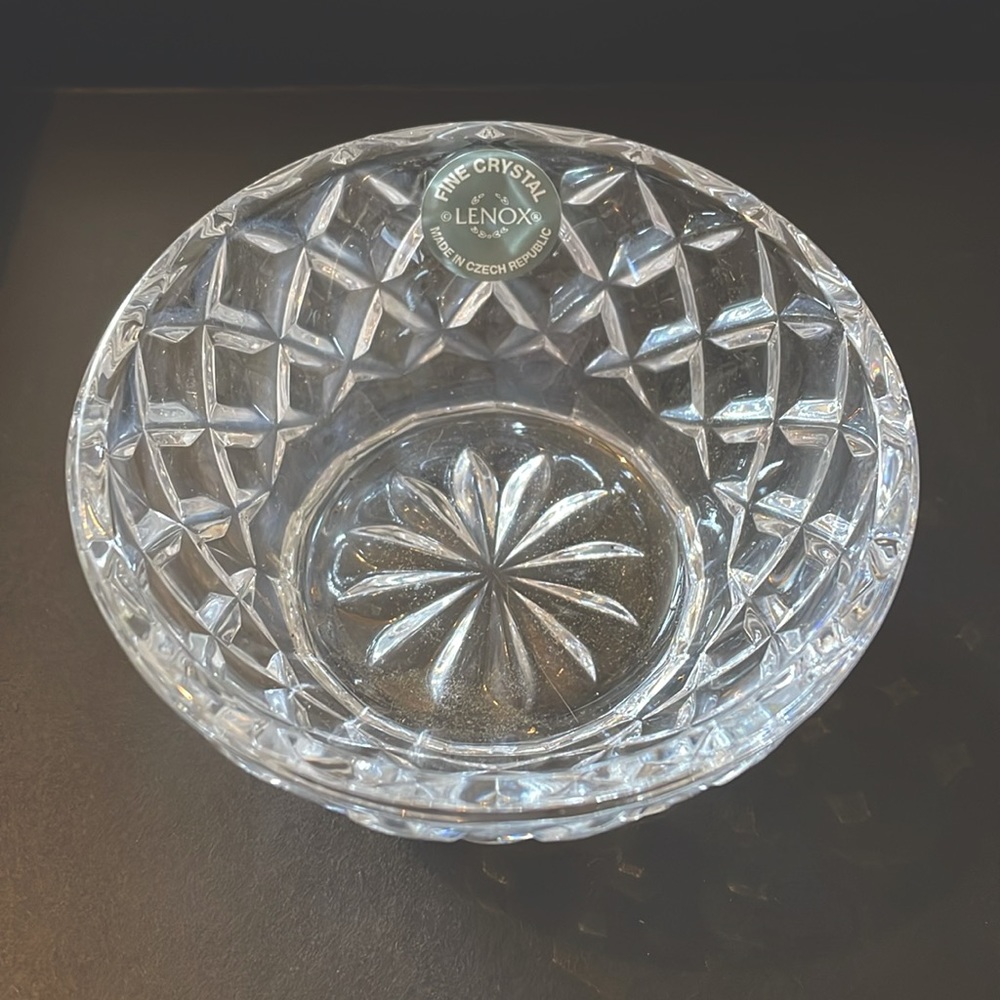 Small Lenox clear Crystal Trinket Dish